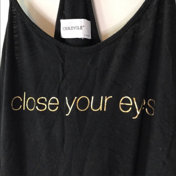 Soul Cycle Tank Top Black with Gold Lettering - Picture 5 of 12
